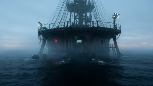 Abandoned Deep-Sea Drilling Platform