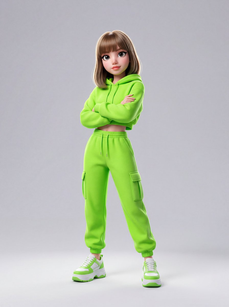 Disney-Pixar Style 3D Animation of Rosé (Blackpink)