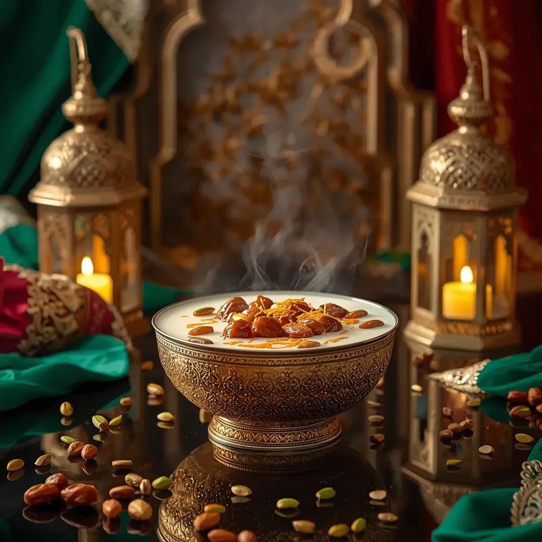 Ultra-Realistic Luxury Sheer Khurma Food Photography