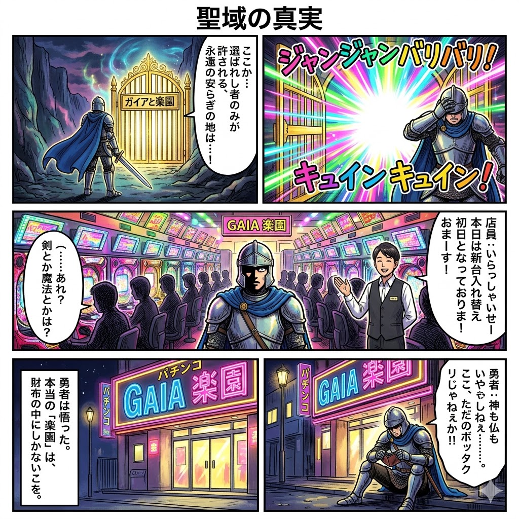 Four-Panel Manga: The Truth of the Sanctuary