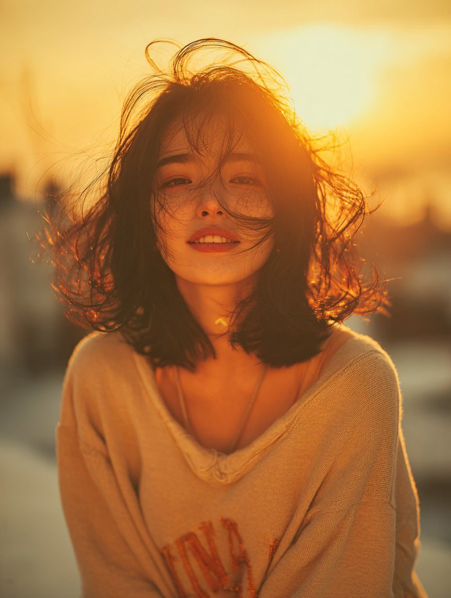 Golden Hour Rooftop Portrait