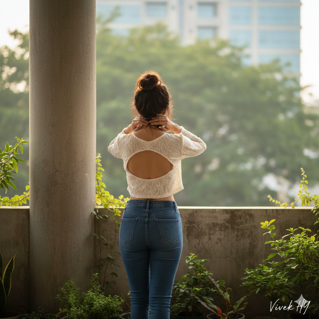 8K Cinematic Outdoor Portrait on a Balcony