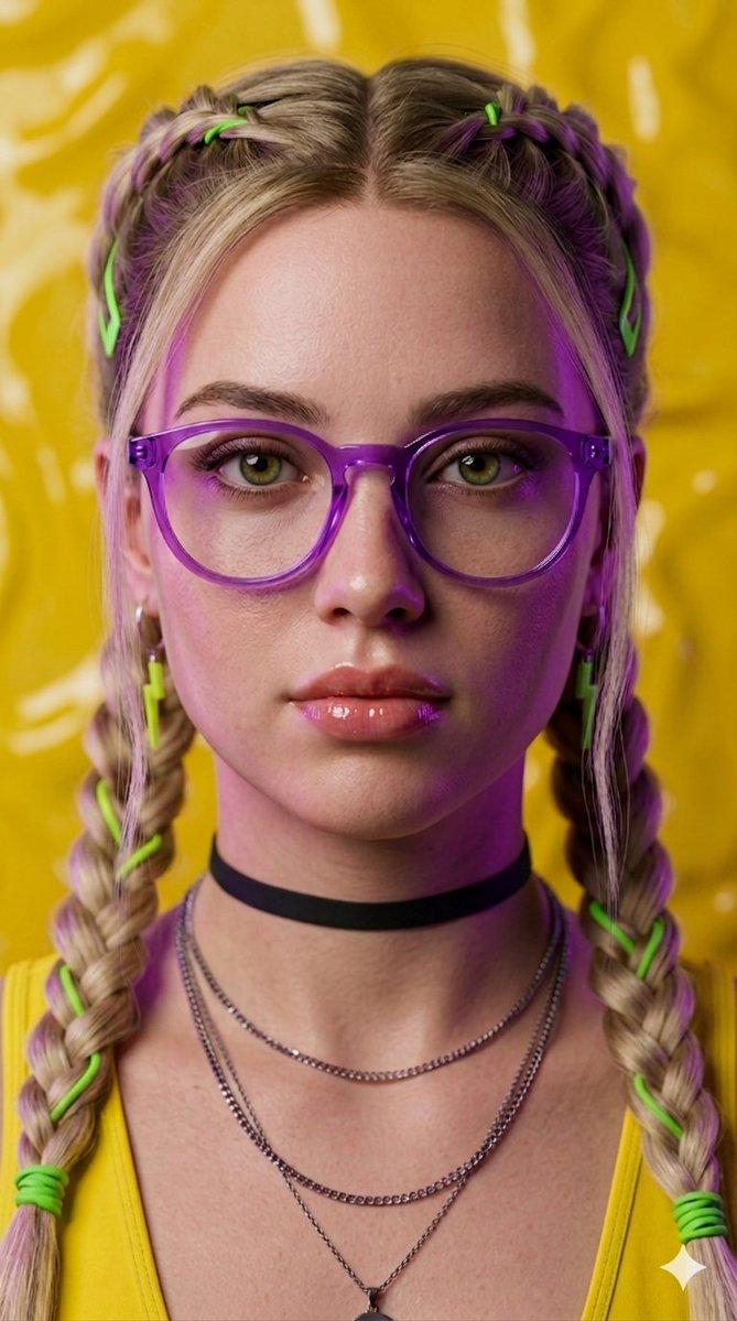 Cyberpunk Braided Portrait