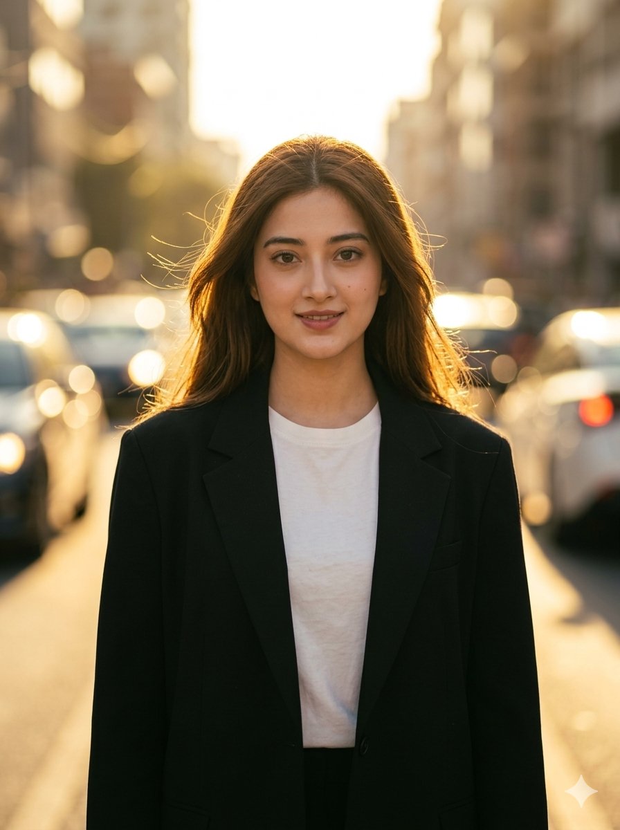 Golden Hour Urban Fashion Portrait