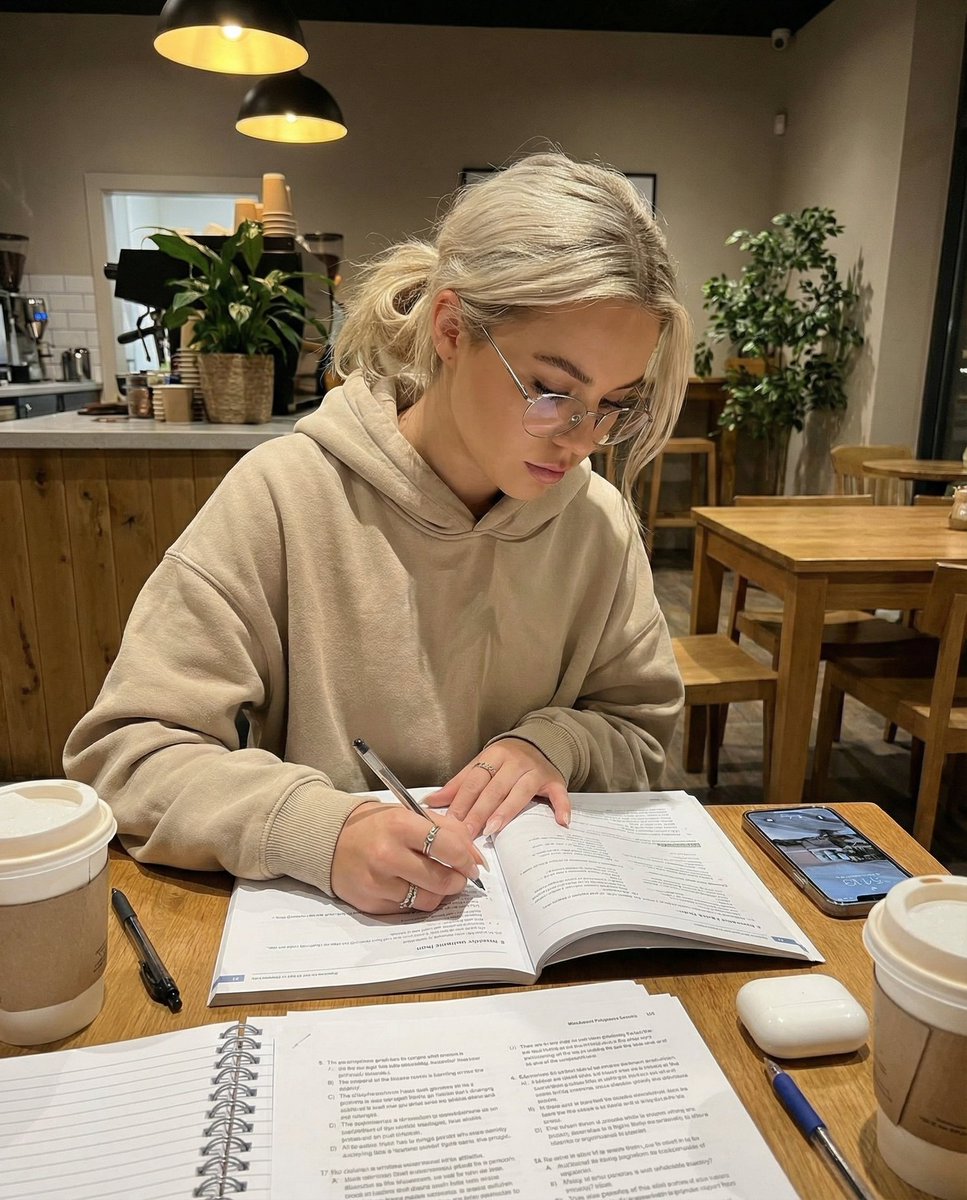 Cozy Cafe Study Session UGC Prompt