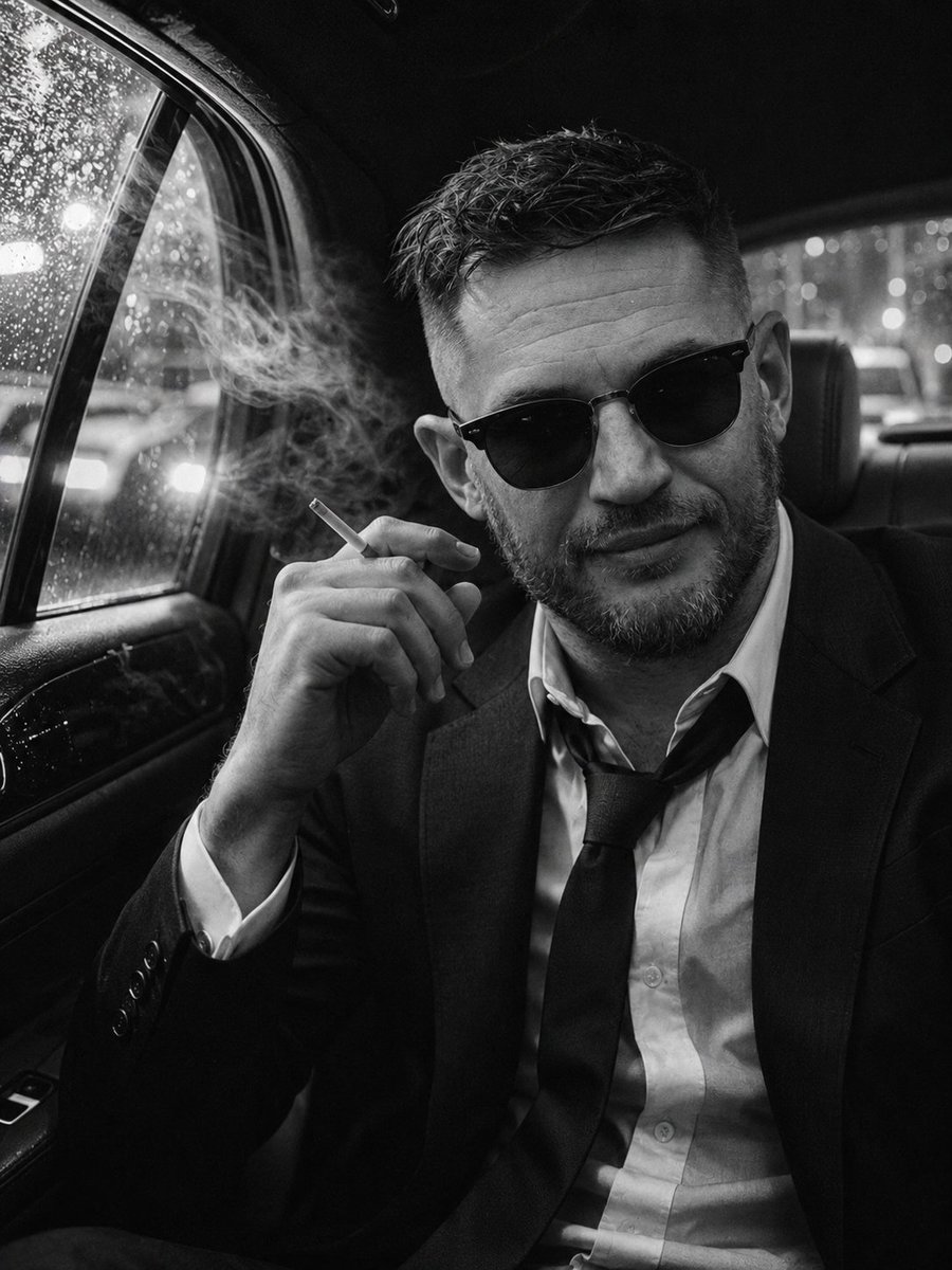 Noir Luxury Car Night Portrait