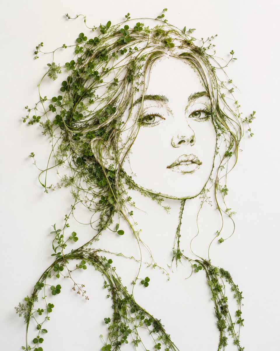 Minimalist Botanical Wall Art Portrait