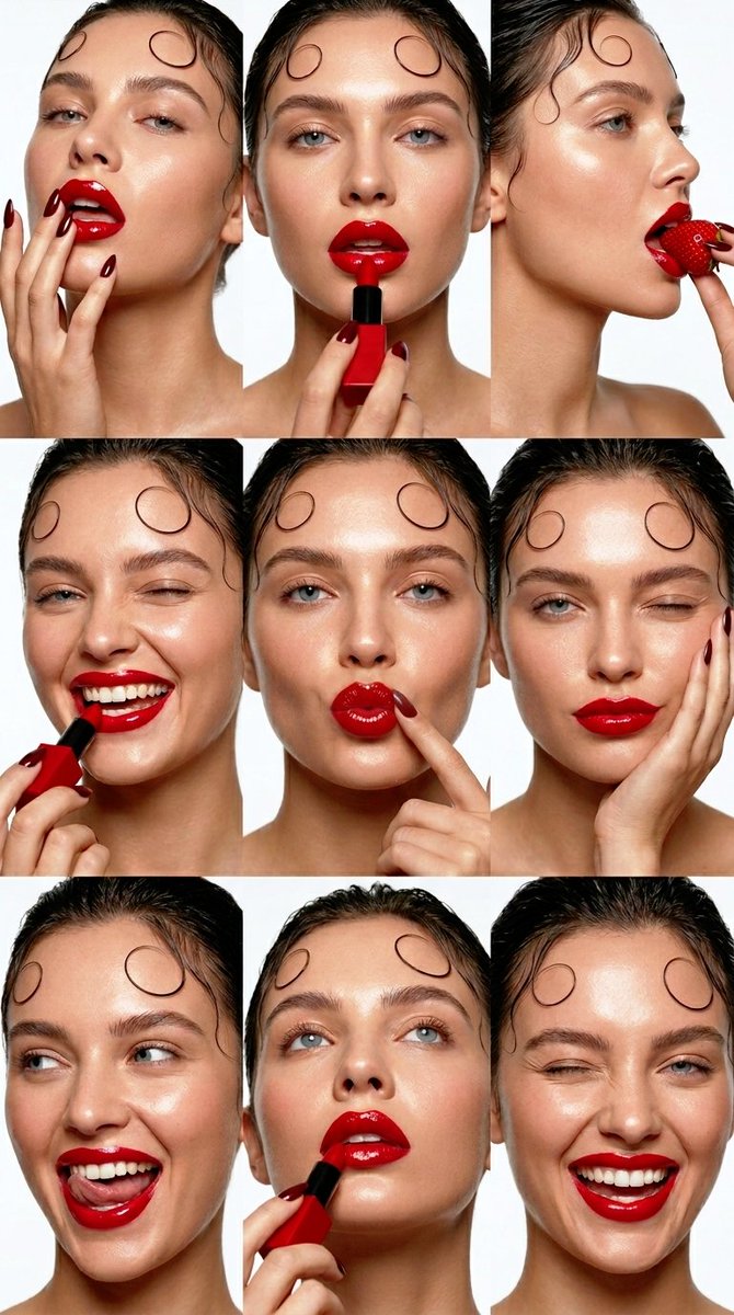 Beauty Collage Lipstick Grid