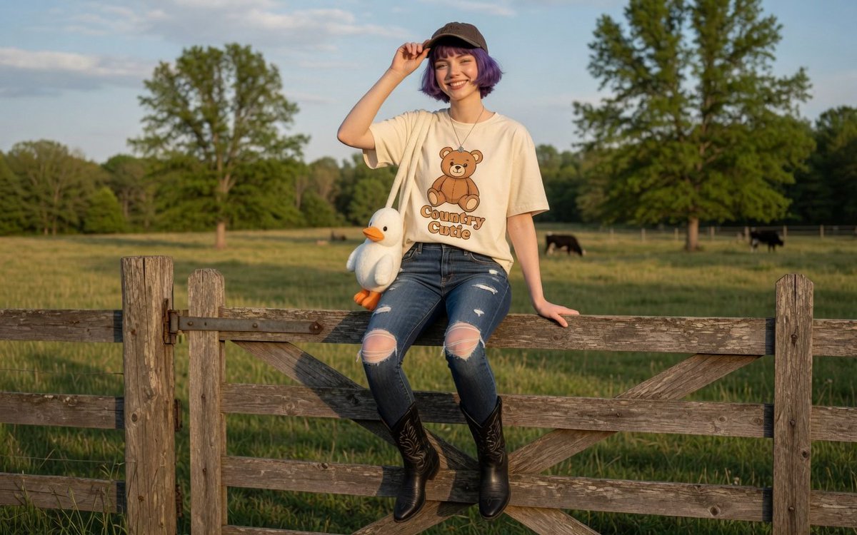 Rural Countryside Fashion Portrait