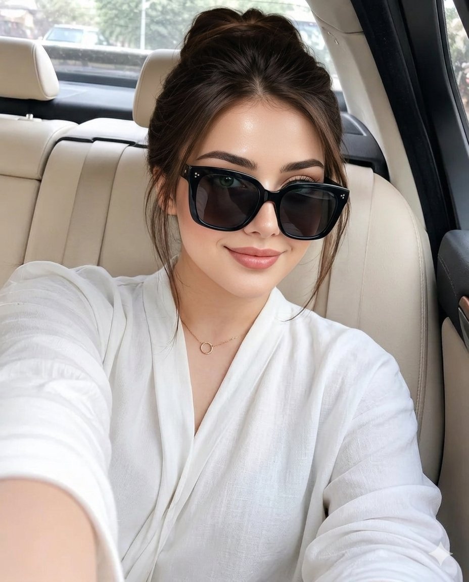Luxury Car Interior Selfie