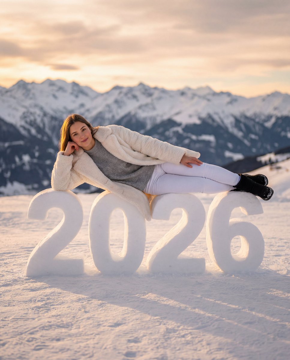 Cozy New Year 2026 Winter Portrait