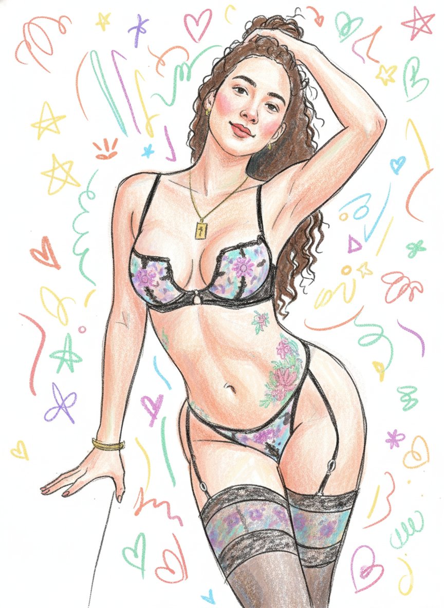 Scribbly Doodle Illustration Style Prompt