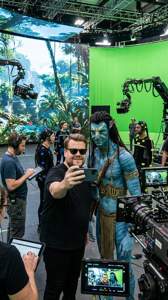 Behind-the-Scenes Selfie Identity Swap Prompt