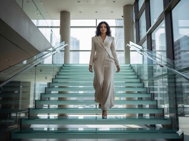 Luxury Editorial Portrait with Architectural Chic
