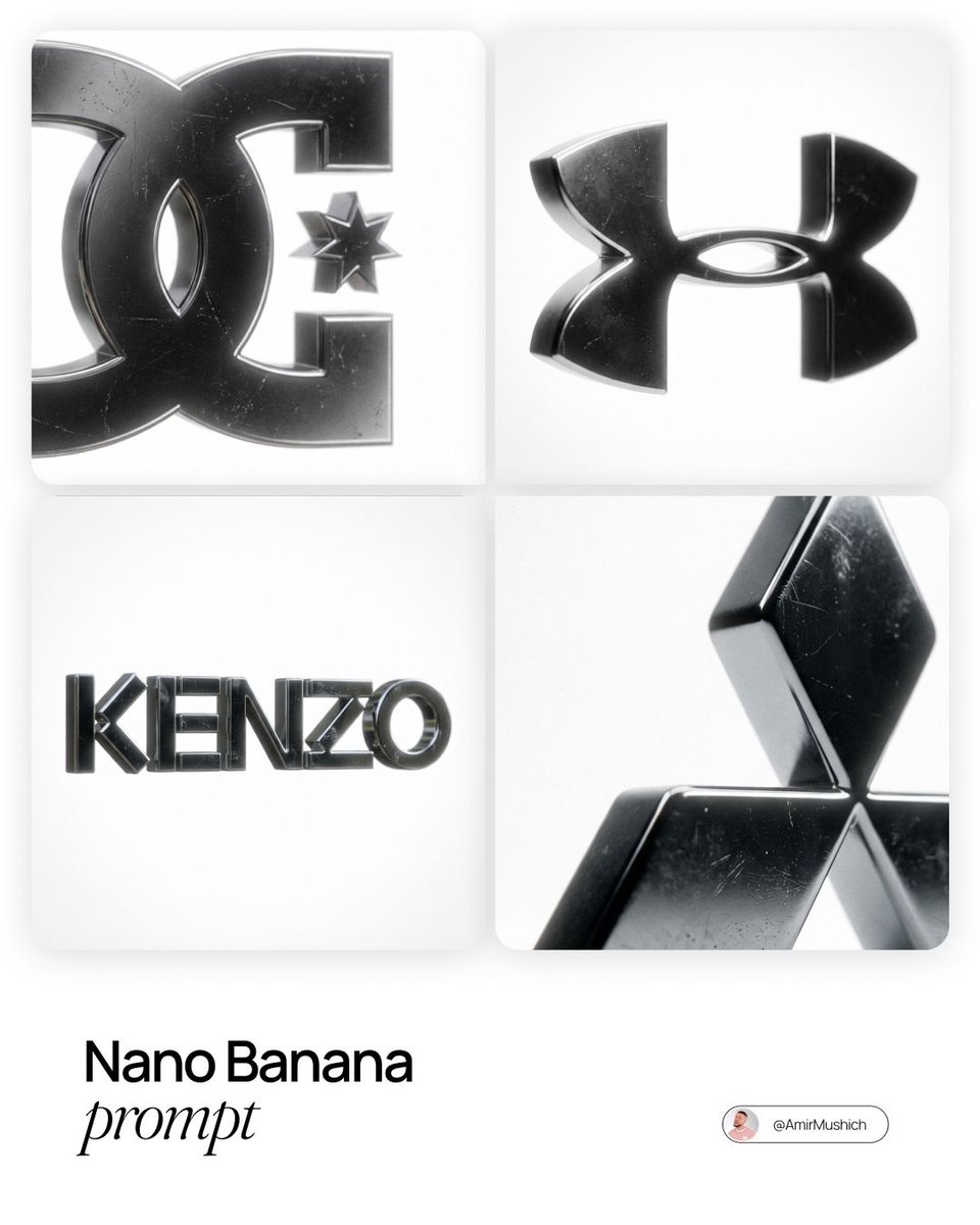 Dark Metallic Logo Design Prompt