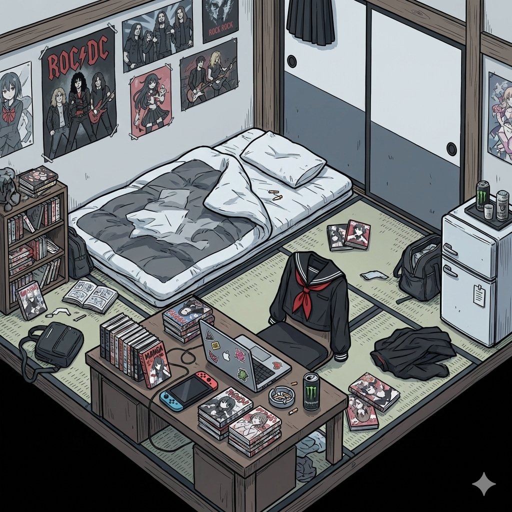 Generating an Isometric Room Illustration Based on a Character Concept