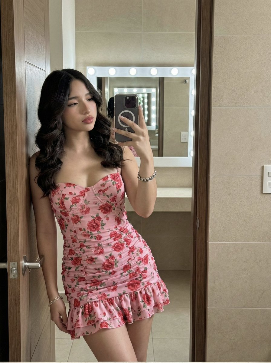 High-Fidelity Mirror Selfie Portrait with Identity Lock