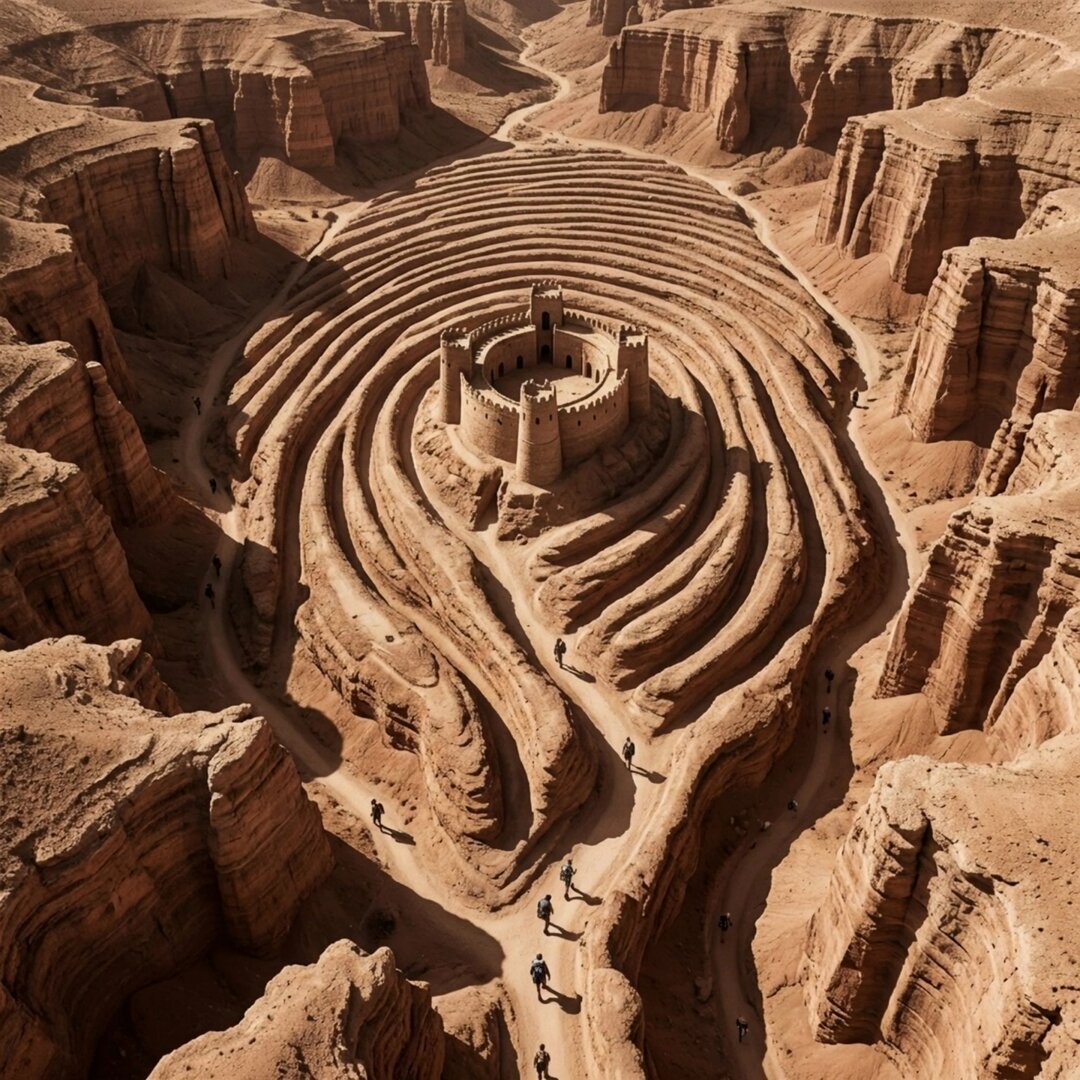 Fingerprint as an Infinite Desert Maze (Pareidolia Filter)