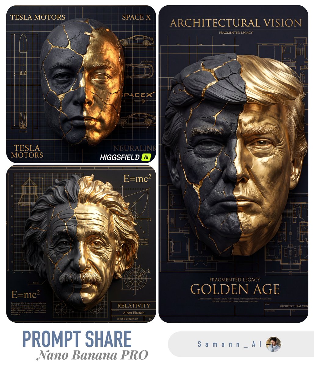 Kintsugi-Inspired Architectural 3D Portrait