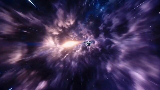 Interstellar Star-Cruiser Chase and Zero-Gravity Interior Scene