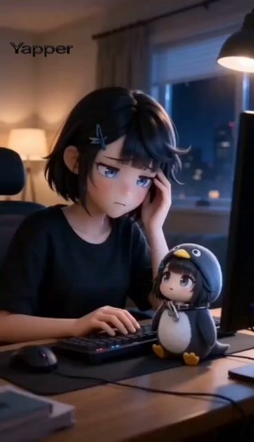 Chibi Moe Anime Penguin Girl