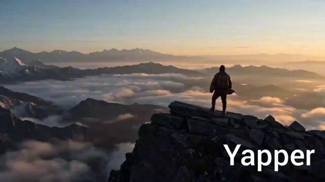 Cinematic Wide Shot of a Lone Adventurer at Sunrise