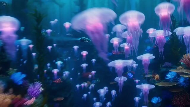Deep-Sea Explorer in a Bio-Luminescent Coral City