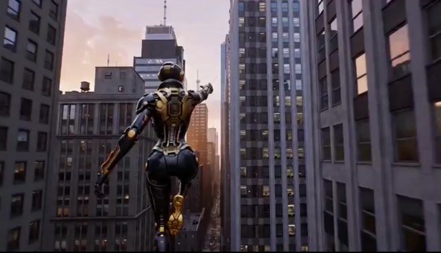 High-Speed Cinematic Action Scene with Web-Slinging