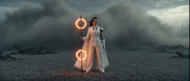 Epic Sci-Fi Action Sequence: Bionic Heroine vs. Giant Mecha