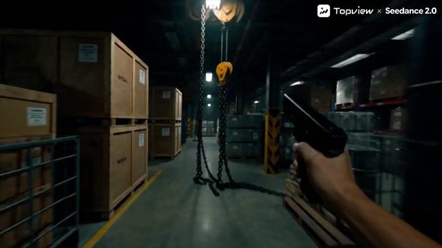 First-Person Shooter POV Scene