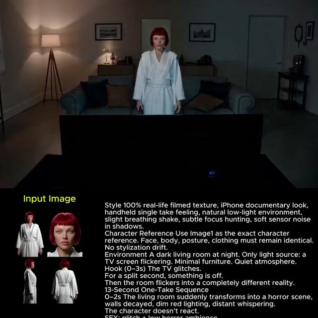 Glitch Reality Living Room Transition