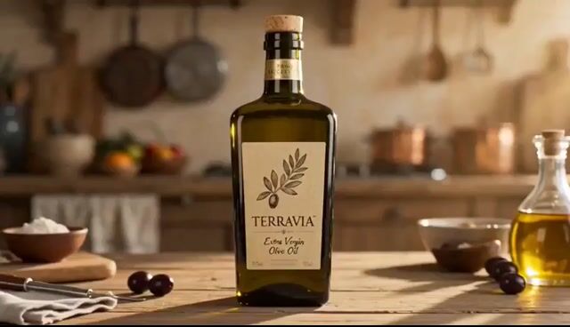 3D Realism Olive Oil Ad Prompt