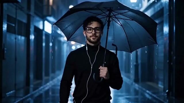 Cinematic Cyberpunk Rain Alley Encounter