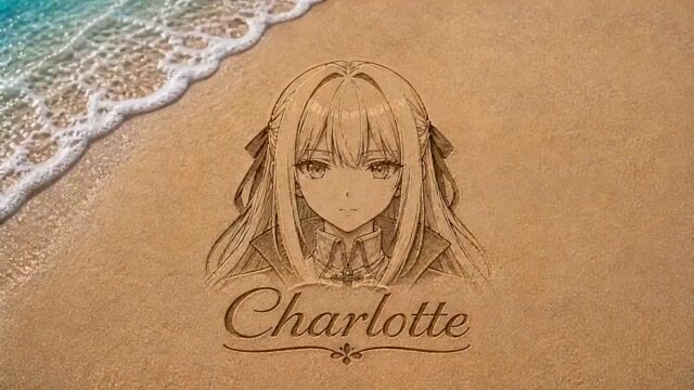 Anime Girl Sand Illustration Wave Erasure