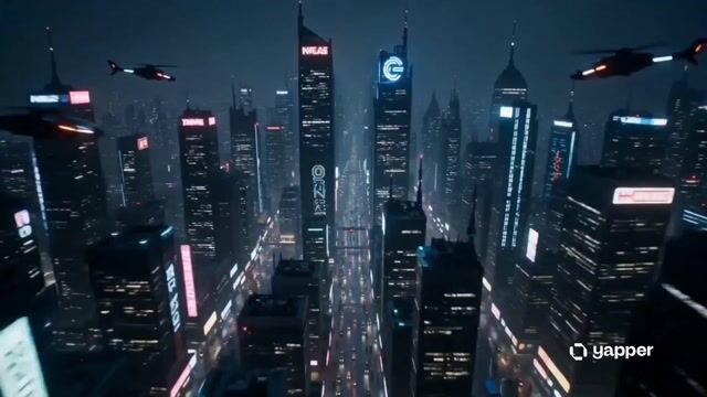 Sentient Robot Neon City Journey