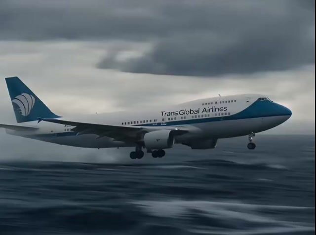Kraken Attacking Airplane at Sea