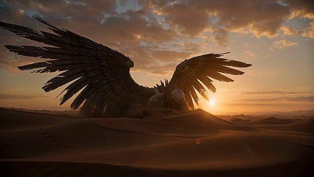 Desert Wasteland Robotic Angel