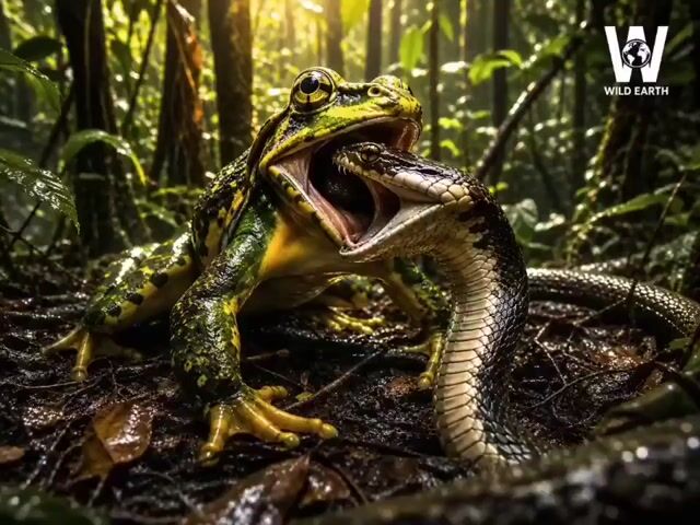 Frog vs King Cobra Battle