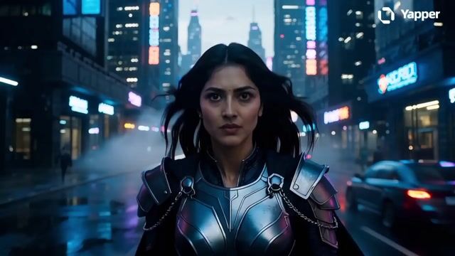 Futuristic Dubai Warrior Scene