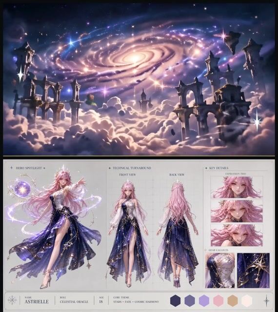 Celestial Fantasy Character Showcase