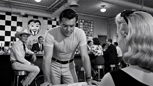 Cinematic 1950s Film Noir Diner Scene